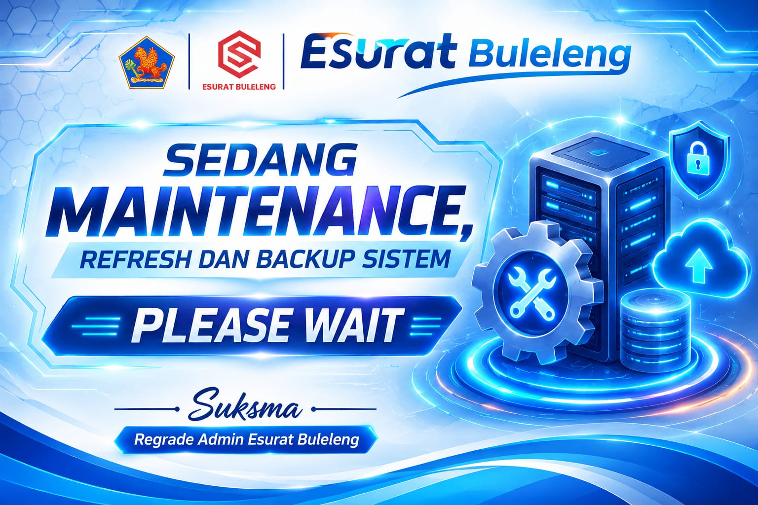 Layanan E-Surat sedang maintenance