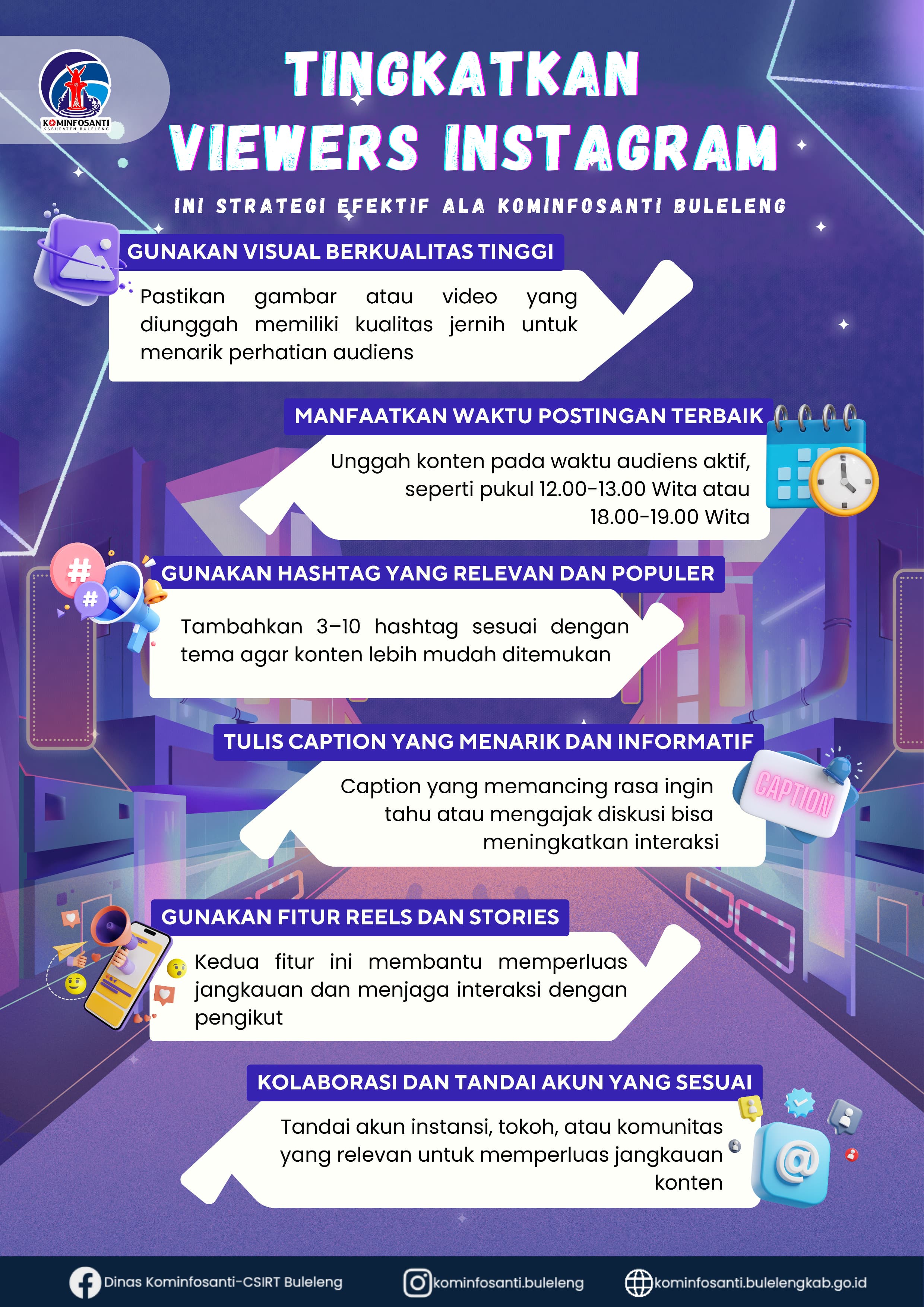 Tingkatkan Viewers Instagram - Ini Strategi Efektif Ala Kominfosanti Buleleng