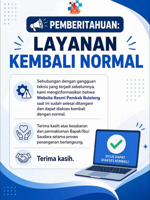 Layanan Website Resmi Pemkab Buleleng Kembali Normal