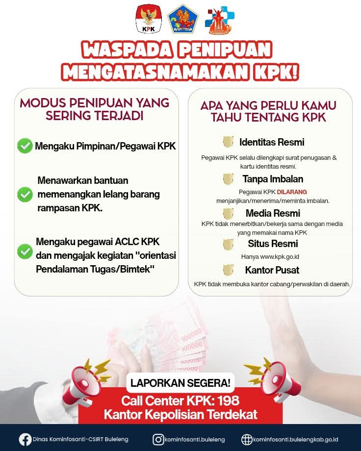 Waspada Penipuan Mengatasnamakan KPK!