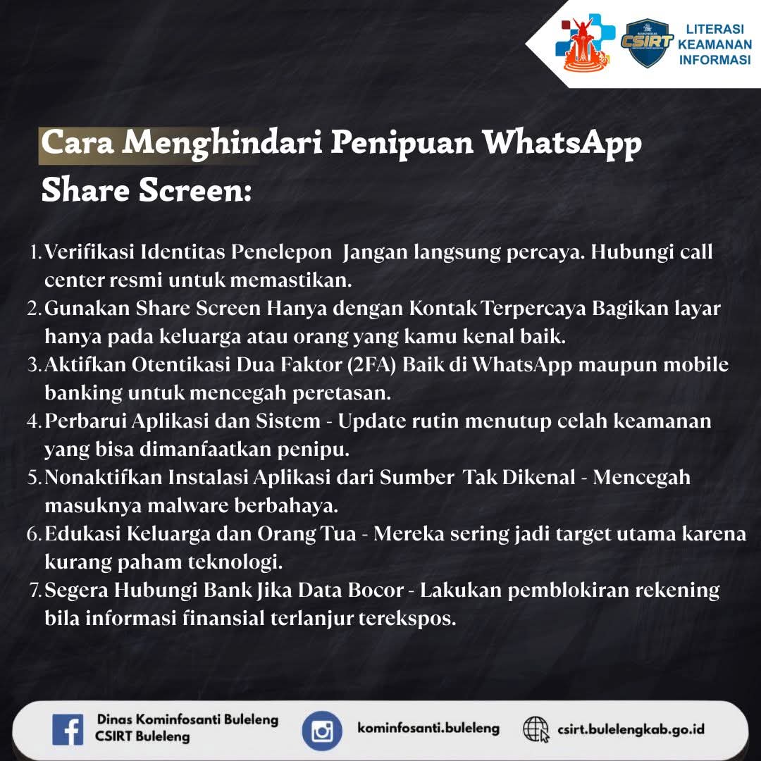 Cara Menghindari Penipuan Whatsapp Share Screen
